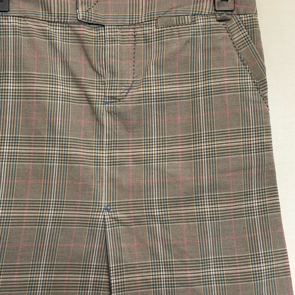 E-111 American Eagle Outfitters Green & Cream Plaid MIDI Skirt‎ Size 0 - Picture 4 of 13